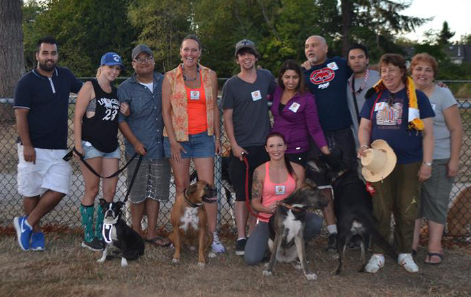 Sharon Lanser at the Richmond, B.C. dog rescue barbecue she helped organize.