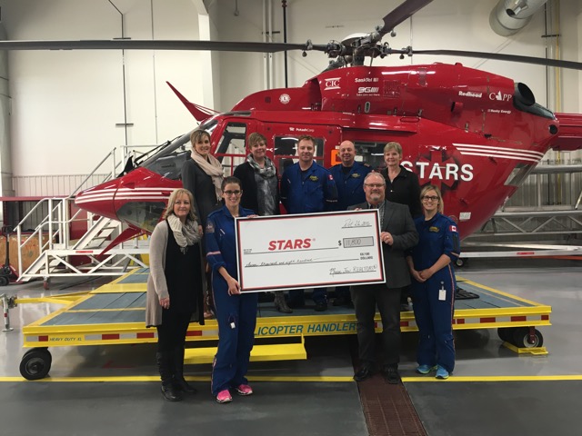 Moose Jaw REALTORS® present a cheque to the Shock Trauma Air Rescue Society. (Submitted photo)